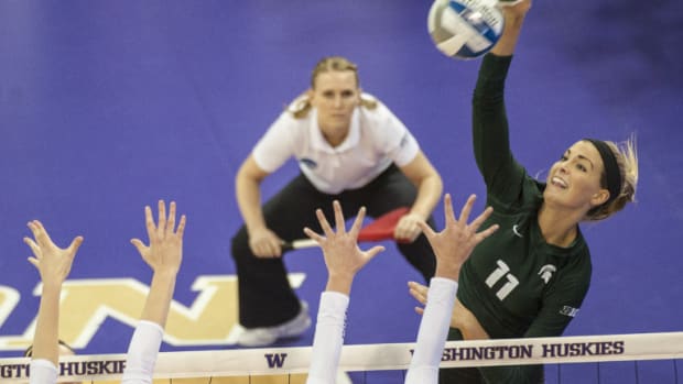 Michigan State VOLLEYBALL photo courtesy of MSU SID